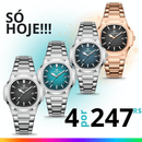 SÓ HOJE!! - 4 Relógios modelo Philippe por R$ 247 com frete grátis