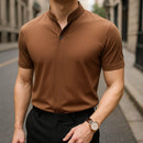 [Leve 4, Pague Só 2] Camisa Polo Casual Masculina Domirax em Seda Gelo, Poliéster e Viscose + BRINDES: 3 Bermudas e 1 Relógio