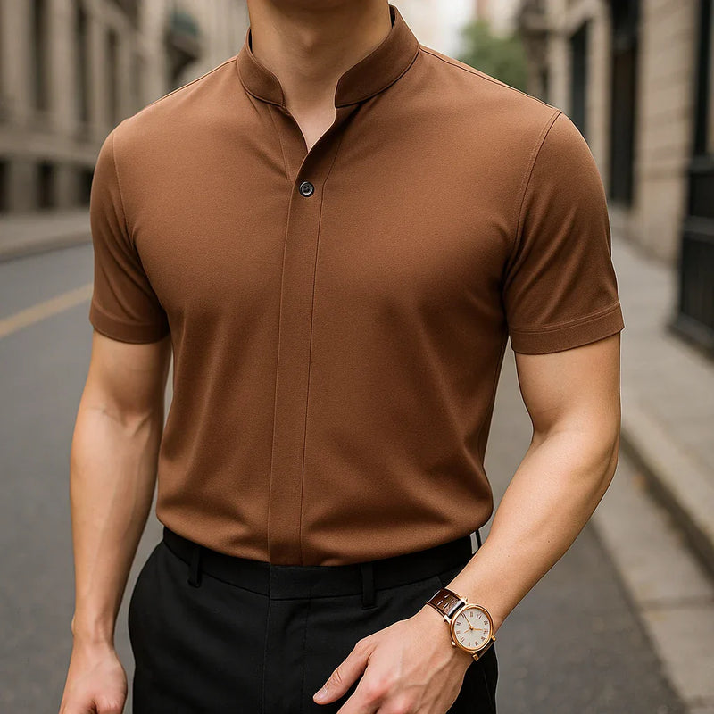 [Leve 4, Pague Só 2] Camisa Polo Casual Masculina Domirax em Seda Gelo, Poliéster e Viscose + BRINDES: 3 Bermudas e 1 Relógio