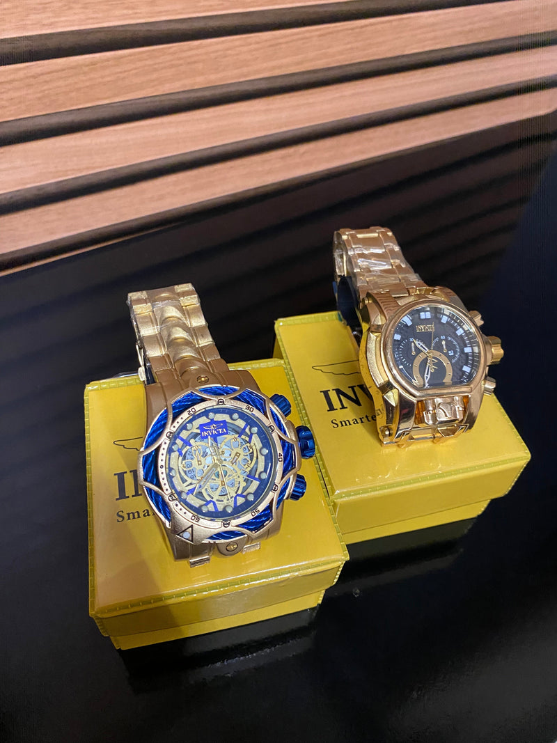 🔥 KIT DESTAQUE 💎 1 Invicta Magnum Folheado + 1x VENOM SKELETON Lançamento + BRINDES + FRETE GRÁTIS ✨