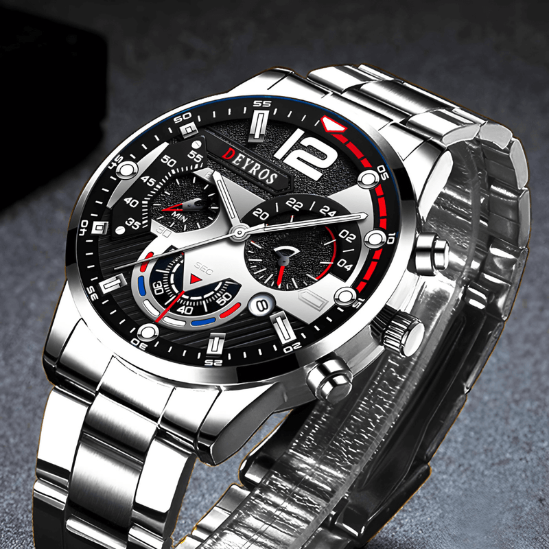 SÓ HOJE!! - Relógio de Aço Inoxidável Prata com calendário automático - Modelo PJ54115