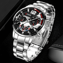 SÓ HOJE!! - Relógio de Aço Inoxidável Prata com calendário automático - Modelo PJ54115