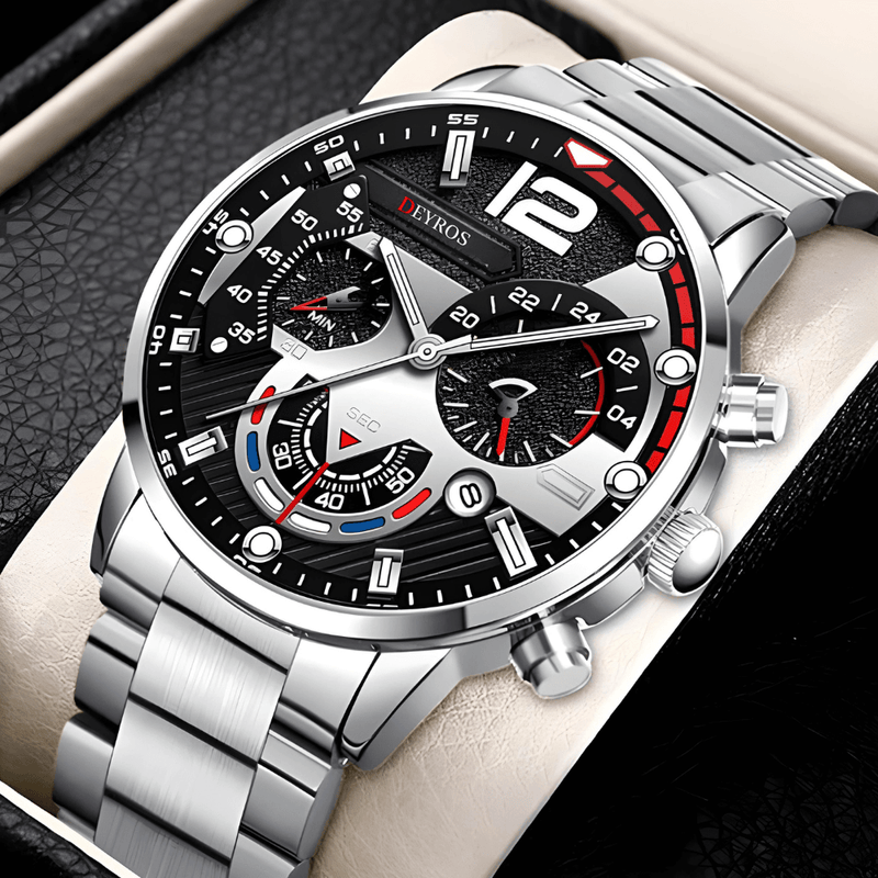 SÓ HOJE!! - Relógio de Aço Inoxidável Prata com calendário automático - Modelo PJ54115