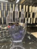 5 correntes e 5 anéis em prata 925