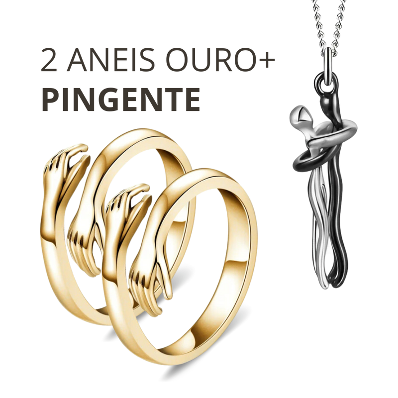 Anel do Abraço Ajustável - Compre 1 Leve 2 + Colar