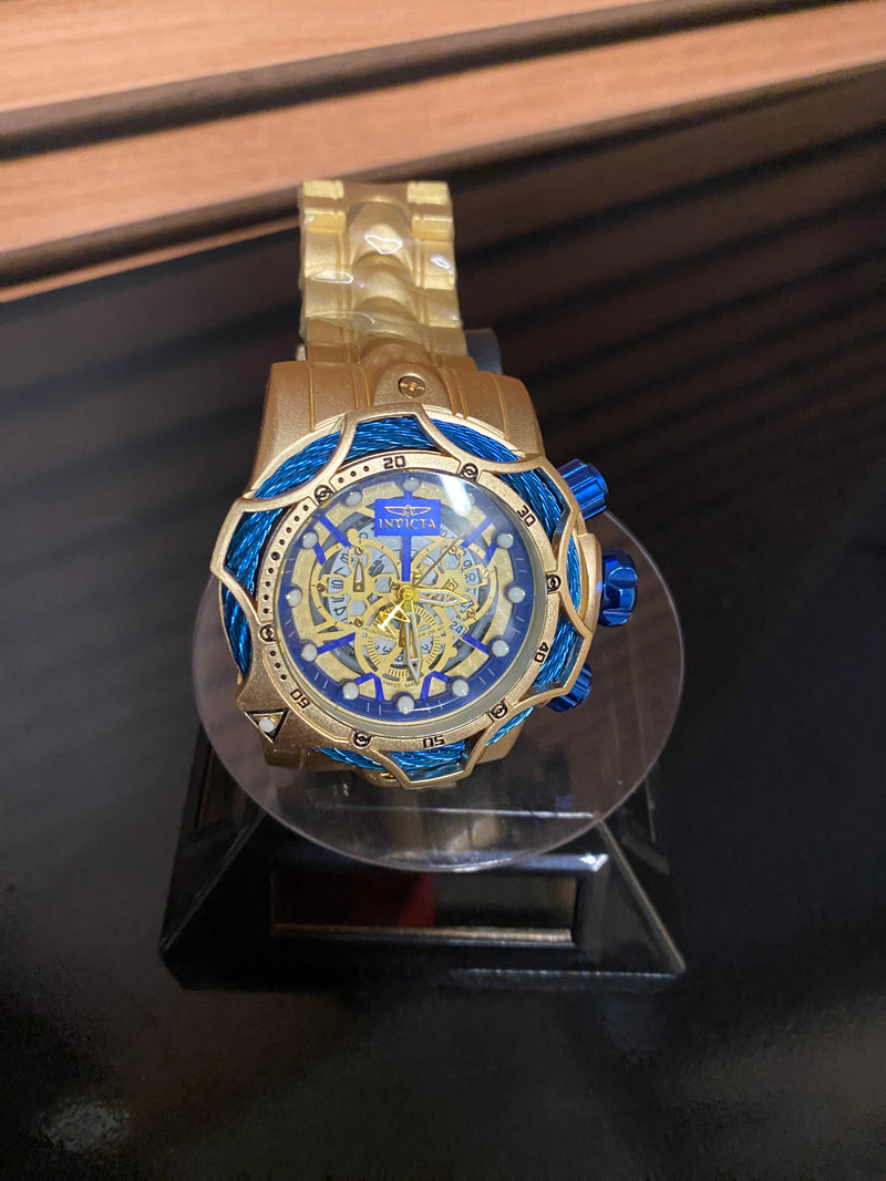 LANÇAMENTO Relógio Invicta Venom Skeleton Dourado 2.0 + 2 BRINDES + Frete Grátis