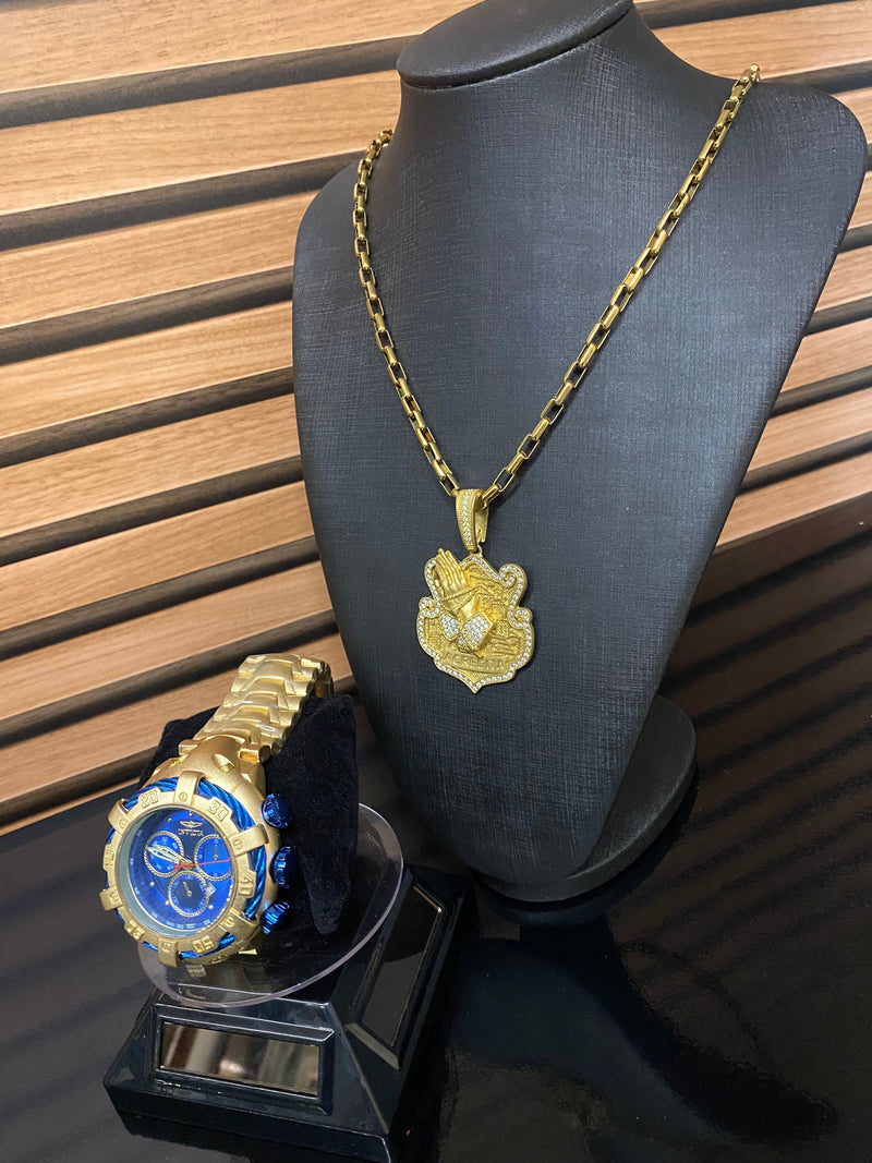 THUNDERBOLT 4 MÁQUINAS + CORRENTE E PIGENTE BANHADA A OURO 18k