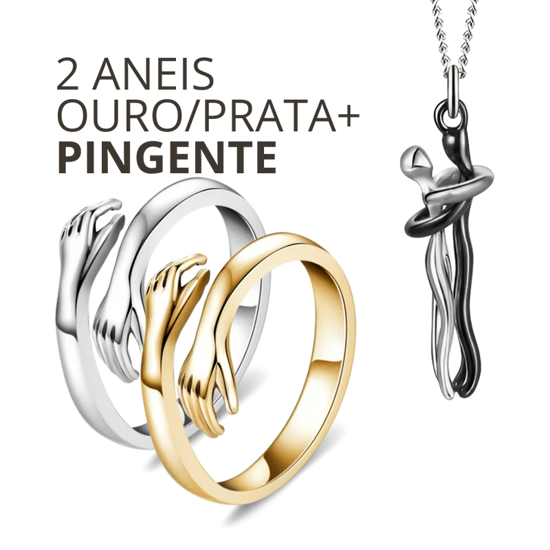Anel do Abraço Ajustável - Compre 1 Leve 2 + Colar