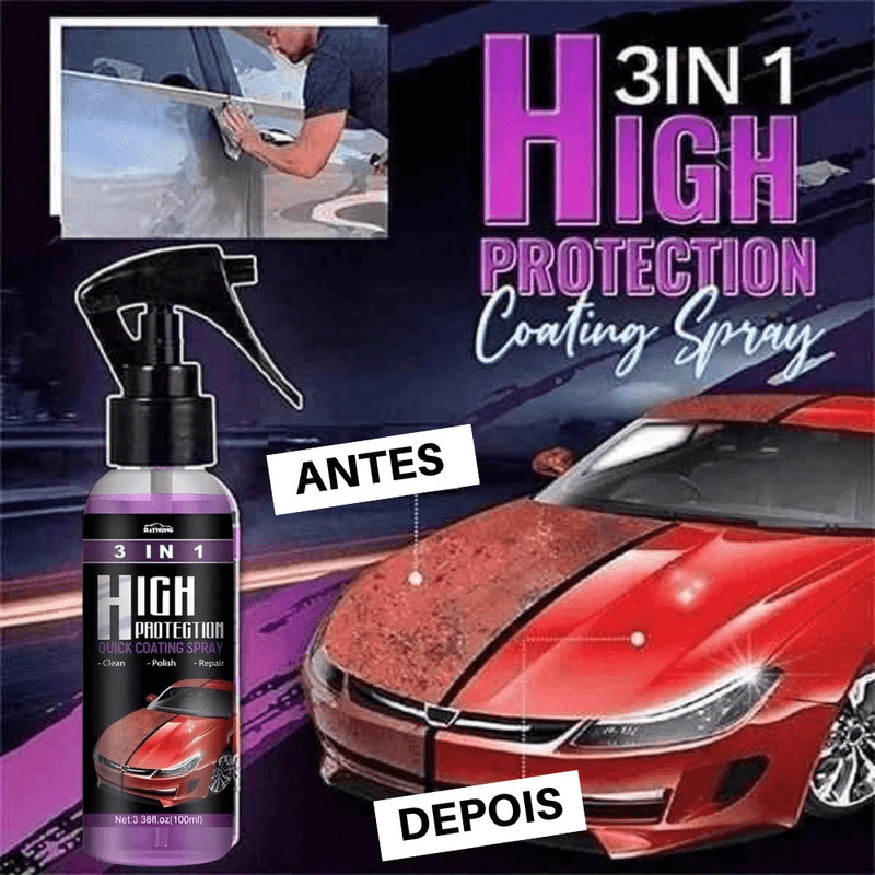 SPRAY DE REVESTIMENTO DE CERÂMICA PARA CARRO 3 EM 1 - (COMPRE 1 E GANHE 1 GRÁTIS)