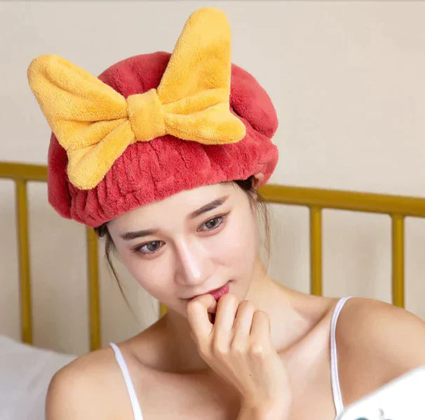 Toalha de Cabelo de Microfibra que Seca e Protege os Fios