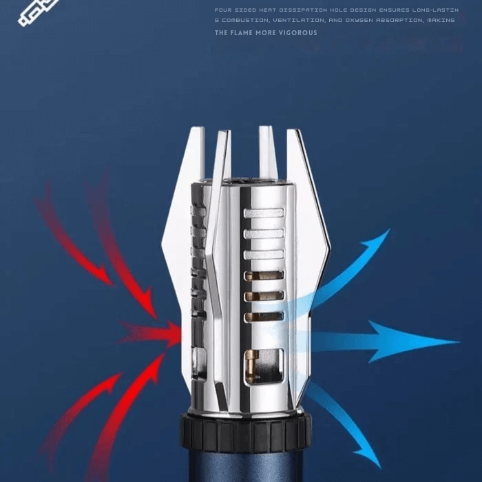 🔥🔥🔥Isqueiro de chama azul à prova de vento grande de metal