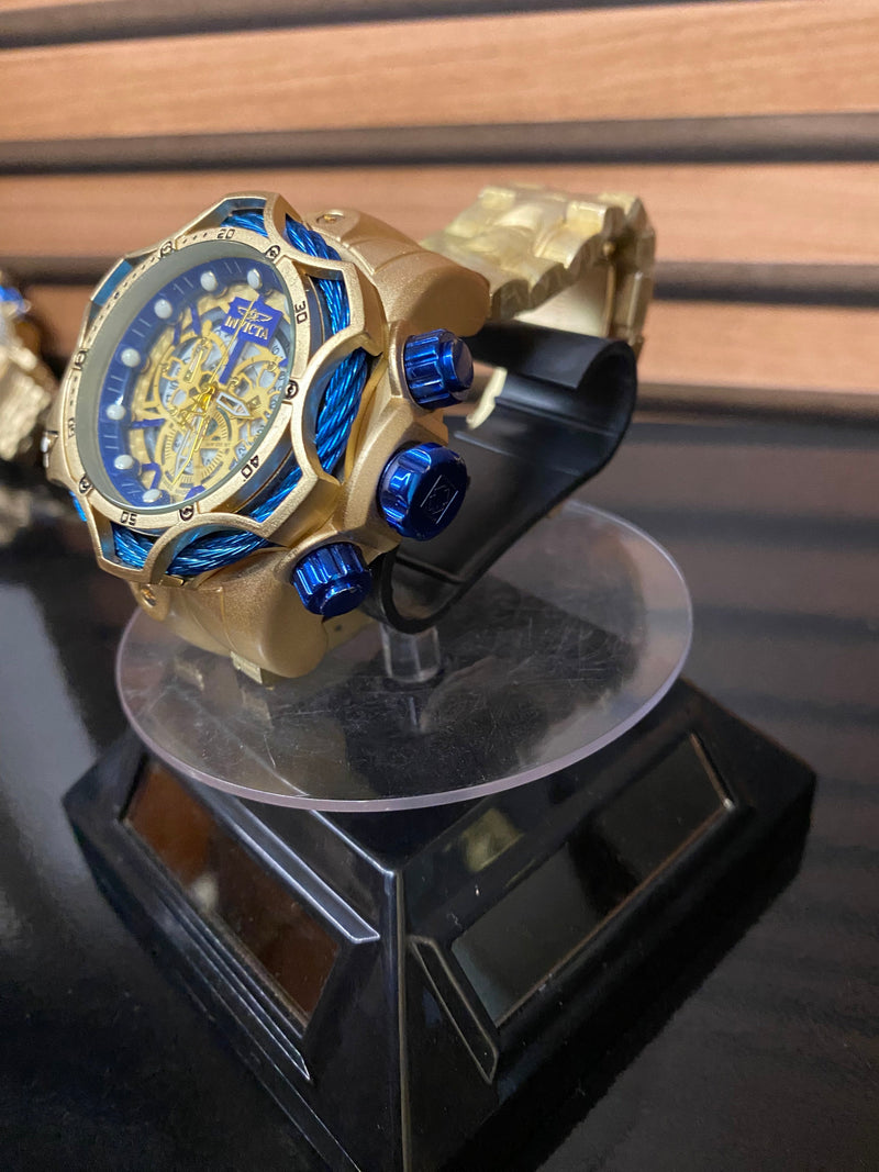 LANÇAMENTO Relógio Invicta Venom Skeleton Dourado 2.0 + 2 BRINDES + Frete Grátis