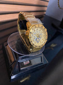 LANÇAMENTO Relógio BVLGARI  Skeleton Dourado 2.0 + 2 BRINDES + Frete Grátis