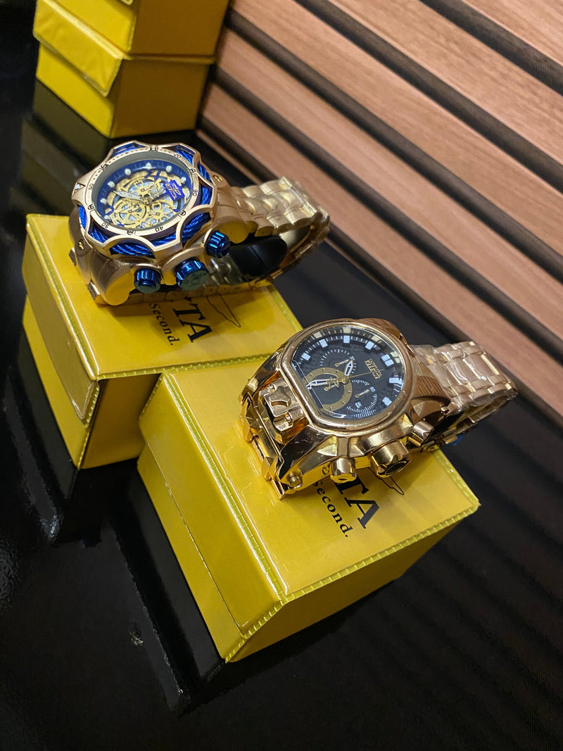 🔥 KIT DESTAQUE 💎 1 Invicta Magnum Folheado + 1x VENOM SKELETON Lançamento + BRINDES + FRETE GRÁTIS ✨