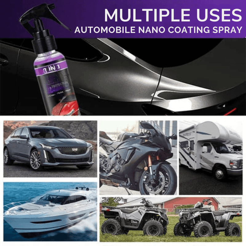 SPRAY DE REVESTIMENTO DE CERÂMICA PARA CARRO 3 EM 1 - (COMPRE 1 E GANHE 1 GRÁTIS)