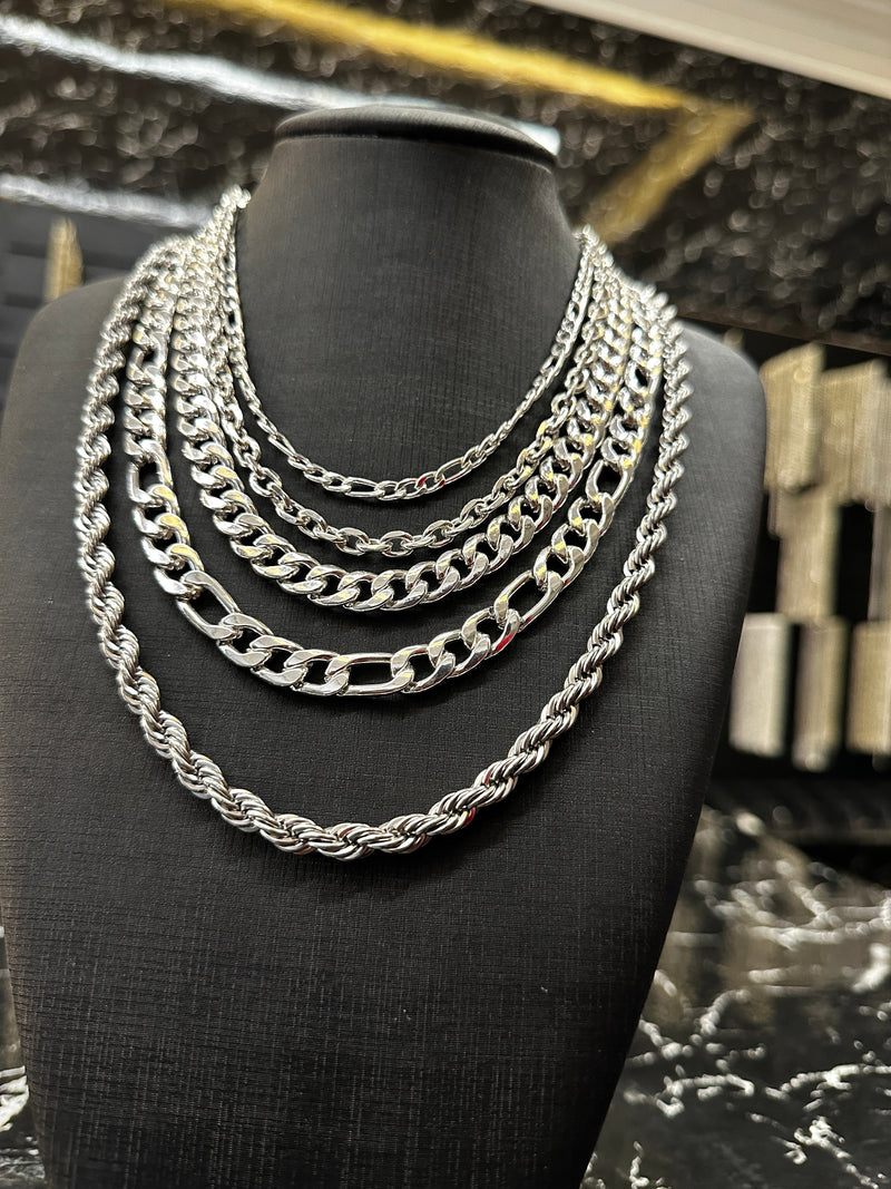 Kit com 10 Correntes em prata 925