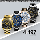 COMBO BOX 4 Relógios de Aço APENAS R$197℗