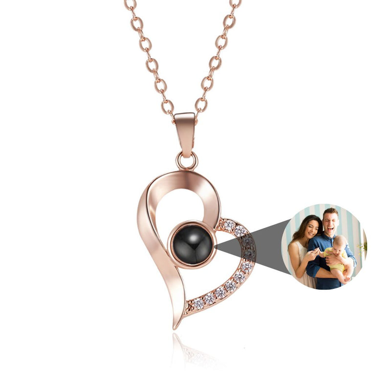 Colar Coração com Zircônias Personalizável Feminino Prata 925