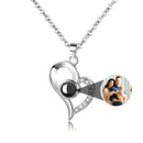 Colar Coração com Zircônias Personalizável Feminino Prata 925