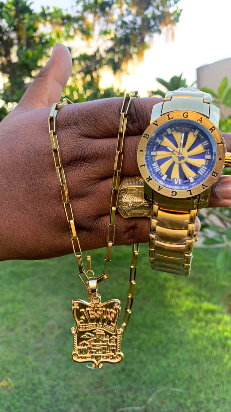 BVLGARI VENTILADOR 100% FUNCIONAL + CARTIER 6mm e ROSTO DE CRISTO