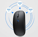 Mouse Bluetooth Sem Fio Recarregável 2.4GHz