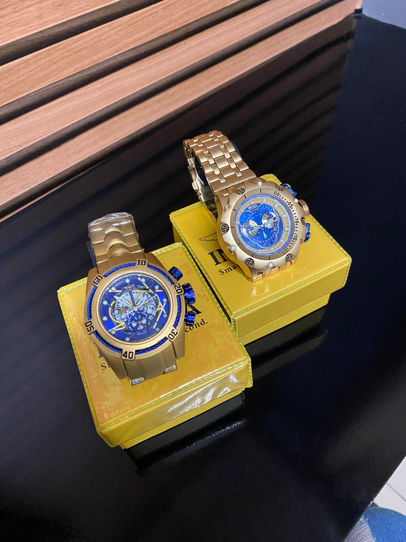 🔥 KIT DESTAQUE 💎 1 Invicta Zeus BOLT BANHADO + 1x HIBRID + BRINDES + FRETE GRÁTIS ✨