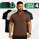 [Leve 4, Pague Só 2] Camisa Polo Casual Masculina Domirax em Seda Gelo, Poliéster e Viscose + BRINDES: 3 Bermudas e 1 Relógio