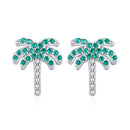 Brinco Palmeira com Pedras Verdes