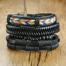 Pulseira Tribal de Couro - 4583