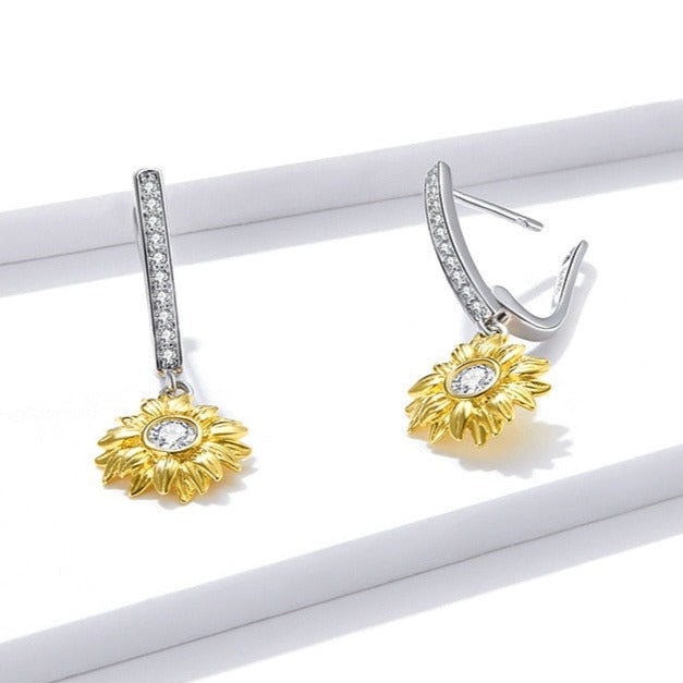 Conjunto Colar e Brincos de Girassol