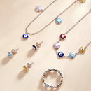 Pulseira Olho Grego Colors Prata