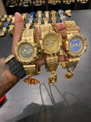 KIT COM 3 RELOGIOS + 3 CORRENTES + PIGENTES