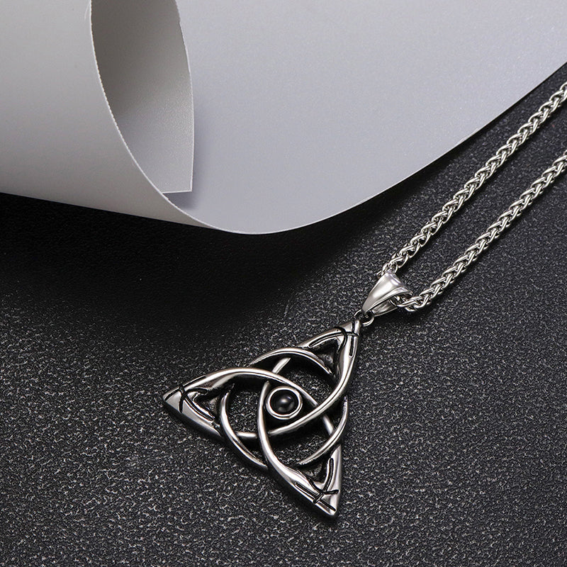 Colar Triângulo Personalizável Masculino Aço Inoxidável