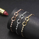 Pulseira Infinito com Zircônias Personalizável Feminina Prata 925
