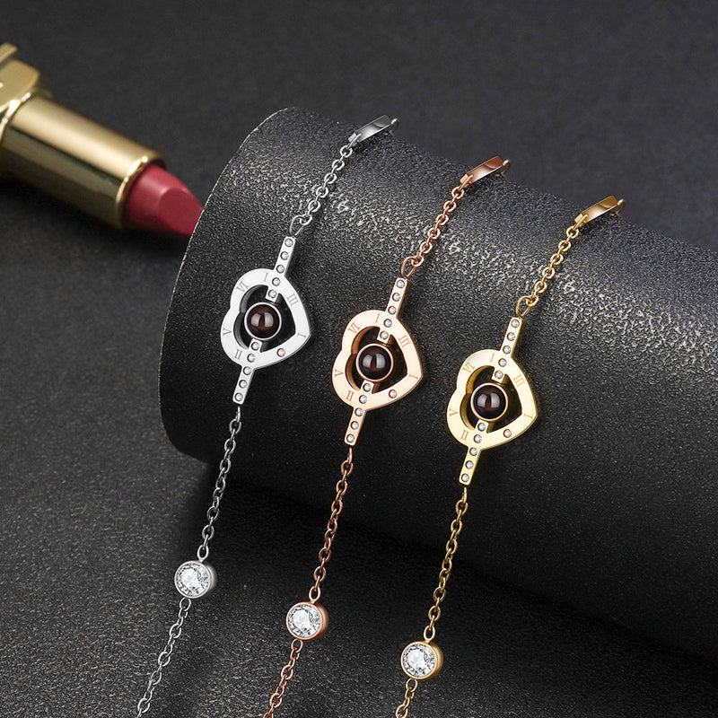 Pulseira Eternal Love Personalizável Feminina Prata 925