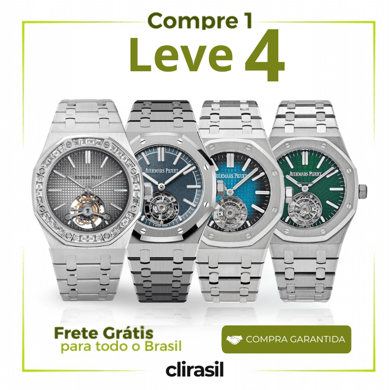 SÓ HOJE - 4 Relógios Relógio AP Royal Oak Limited Edition 41mm - Acompanha Caixa + Certificado do Original