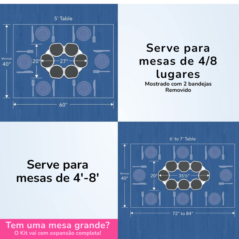 SÓ HOJE - Lazy Susan™ Elimine a desordem da sua mesa e sirva com facilidade