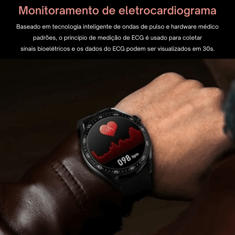 Jewlify℗ Smartwatch com alto falante Bluetooth e monitoramento de saúde