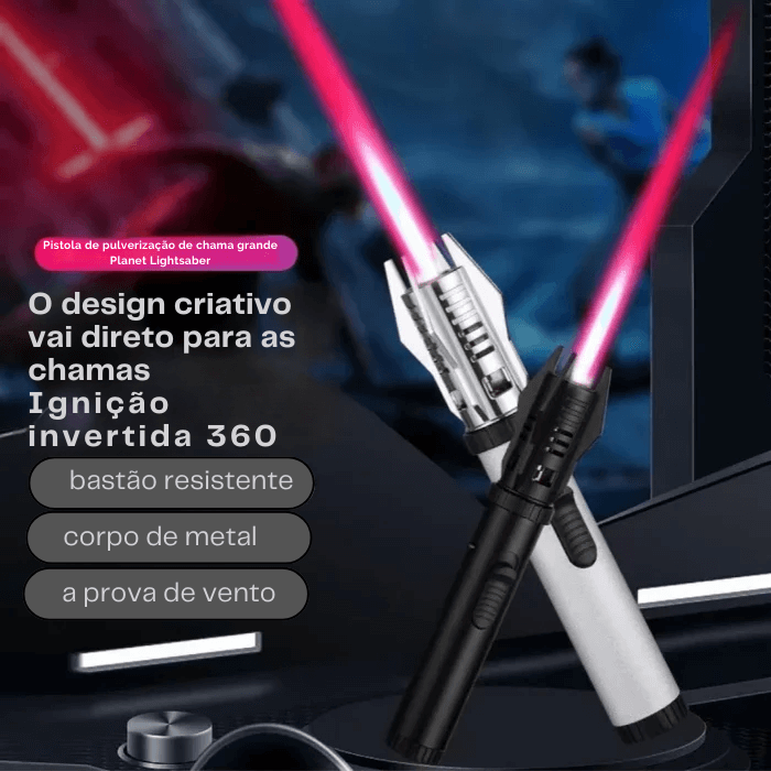 🔥🔥🔥Isqueiro de chama azul à prova de vento grande de metal