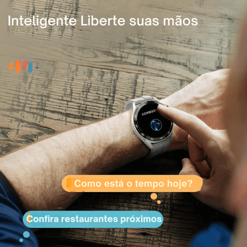 Jewlify℗ Smartwatch com alto falante Bluetooth e monitoramento de saúde