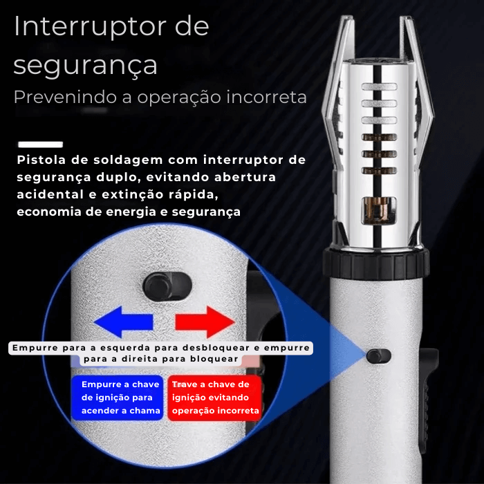 🔥🔥🔥Isqueiro de chama azul à prova de vento grande de metal