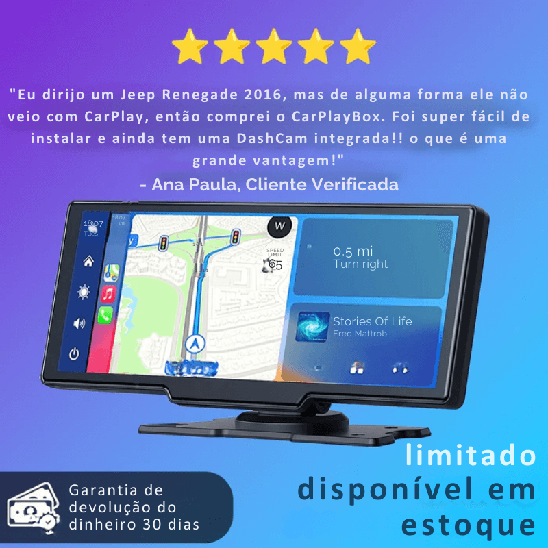CarPlayBox™ Pro - Segurança e entretenimento juntos!