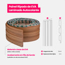 Kit Painel Ripado Autocolante 3M Laminado  | Linha Madeto | TOP