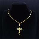 Colar Cruz Cristã Masculino Banhado a Ouro 18K