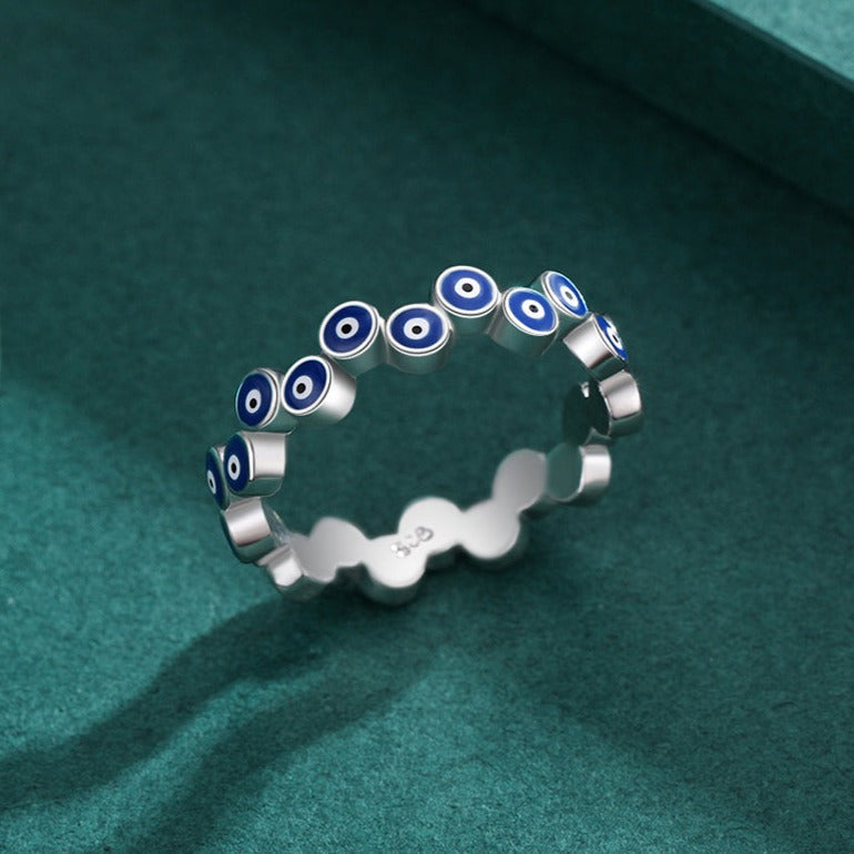 Anel Olho Grego Prata