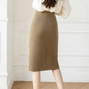 (Promo de Lançamento: Compre 1, Leve 2) Saias Lívia™ com Amarração Lateral e Cintura Alta / A Magia do Design Envolvente para um Look Urbano Distinto!