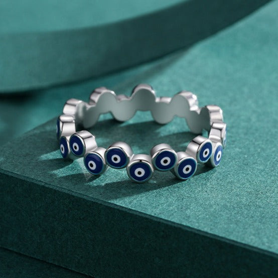 Anel Olho Grego Prata