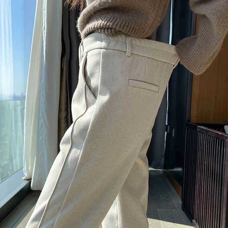 Calça de Cintura Alta Seraphina™ Elegância sofisticada, Projetada para Impressionar!