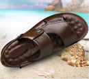 Sandália Masculina de Couro Verão Comfort