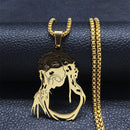 Colar Paixão de Cristo Banhado a Ouro 18K